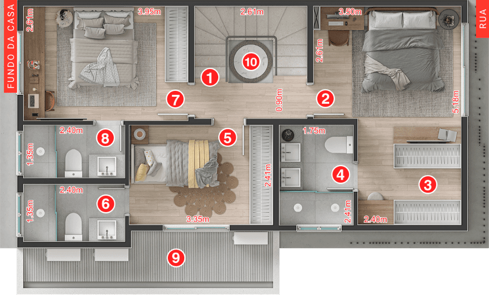 Planta Lausanne 1º pavimento